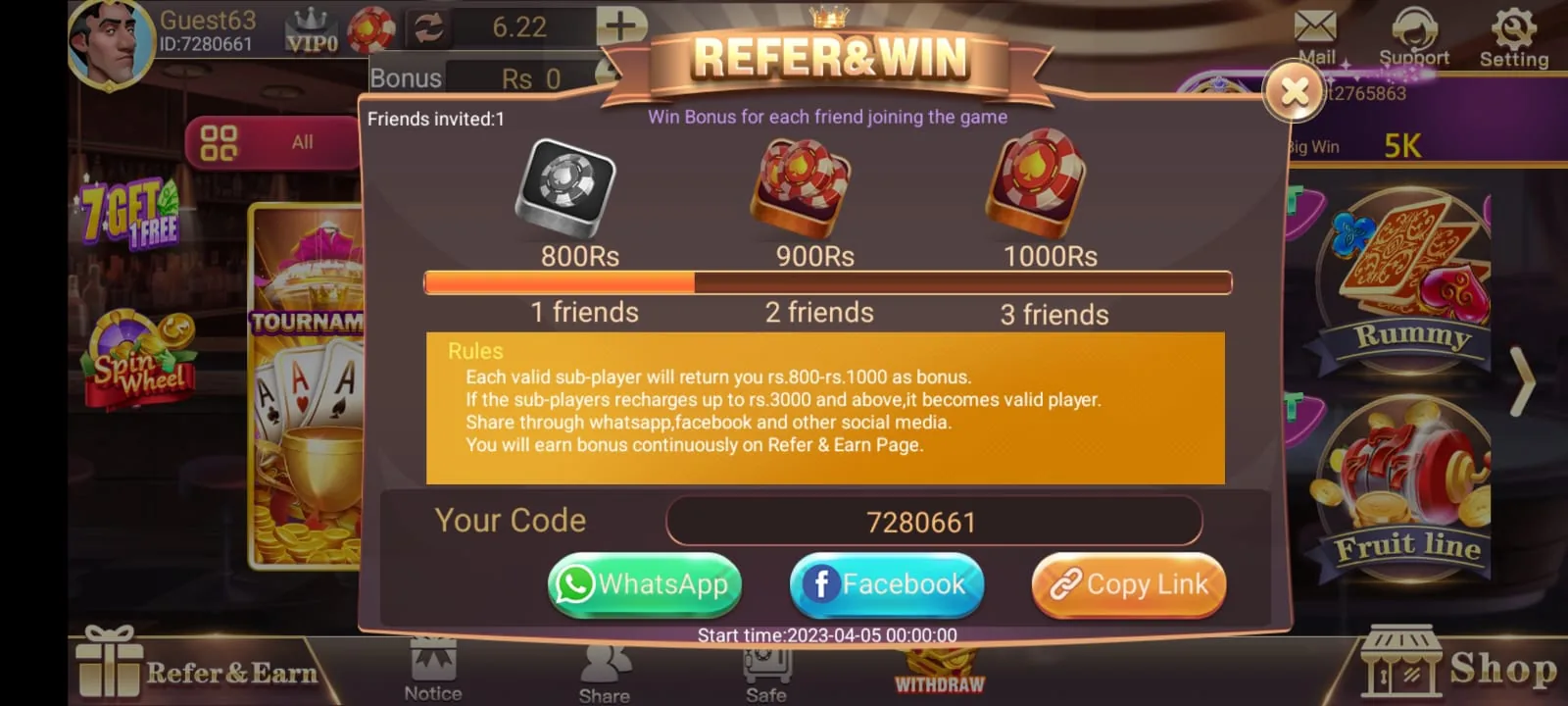 3Patti Blue gameplay screenshot 6 — 3Patti Game on Android