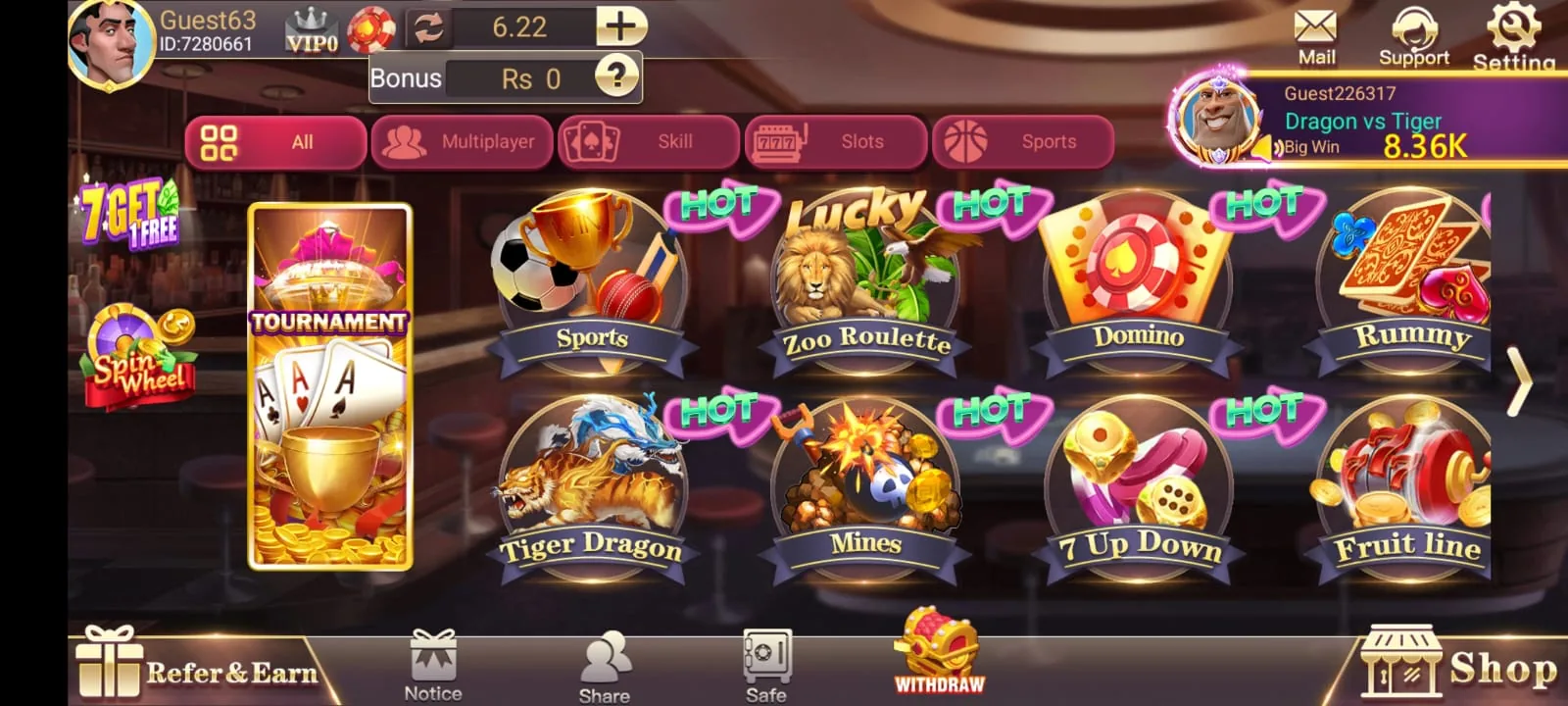 3Patti Blue gameplay screenshot 2 — 3Patti Game on Android