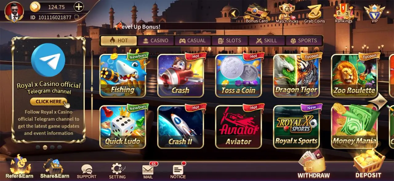 Royal X Casino gameplay screenshot 1 — Casino Game on Android